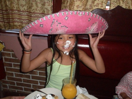 Kasen's birthday dinner at favorite Mexican restaurant